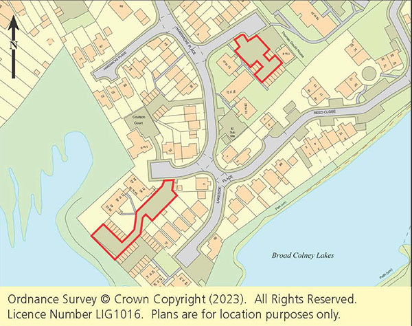Lot: 96 - TWO PARCELS OF LAND WITH PLANNING FOR GARAGES AND BOLLARD PARKING SPACES -